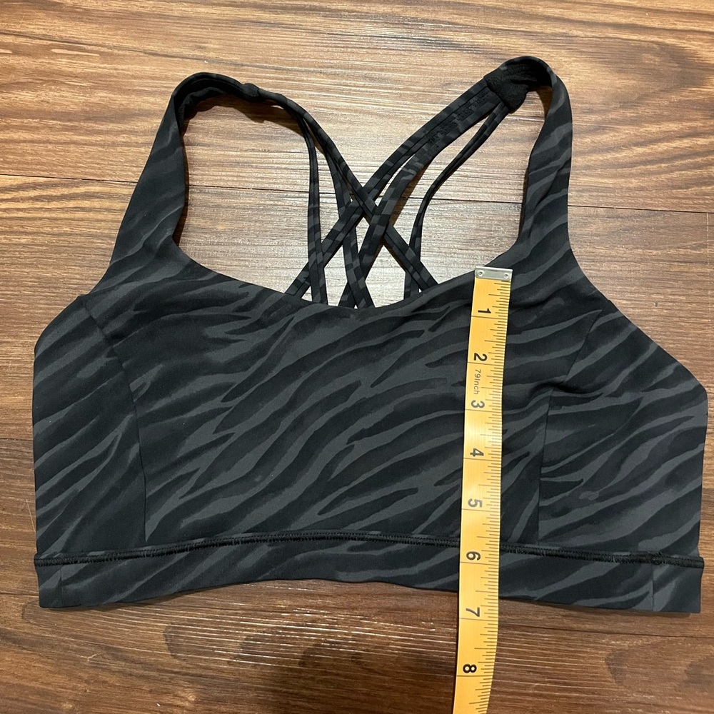 Lululemon Size 8 Free To Be Bra Black Gray - Picture 7 of 9